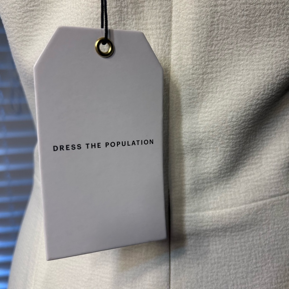 Rory Midi OFF white NWT SMALL Dress the Population$198.00 - Picture 10 of 13